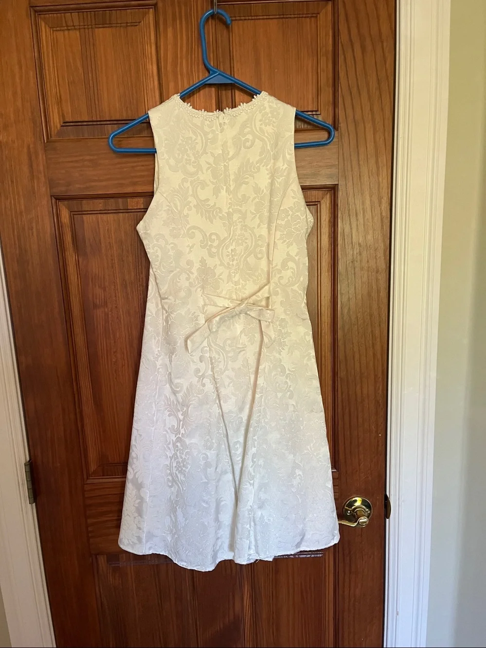 Jessica McClintock Ivory Floral Brocade Dress with Matching Bolero